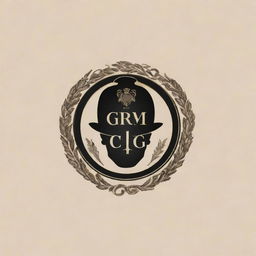 Create a luxurious, eye-catching logo for a private members club named 'THE GRIM', blending sophistication with charm for an elevated aesthetic.