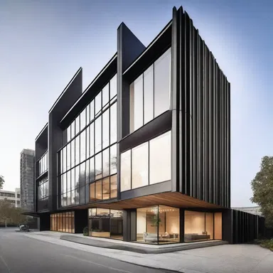 The departure from the conventional use of straight lines and rigid structures in the architect's design created a modern and eye-catching building.