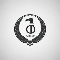 A sleek, elegant logo design for a private members club known as 'THE GRIM'; incorporating visual elements that represent exclusivity and sophistication.