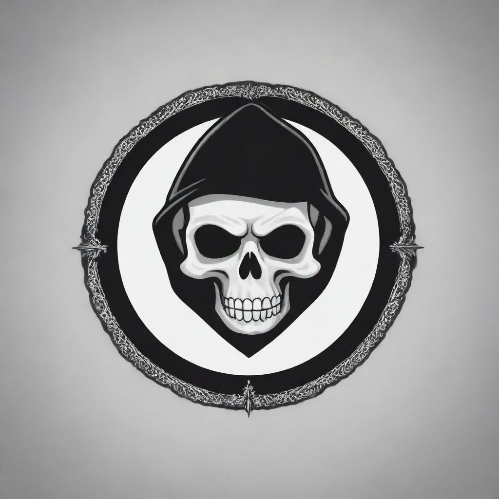 An elegant and visually appealing logo for 'THE GRIM'. Incorporate symbols of brotherhood and positive values to create an image suggesting unity, camaraderie, and high moral principles.