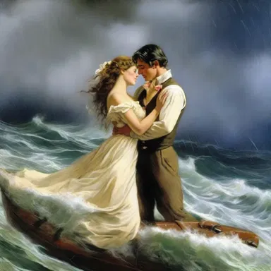 Their love affair was as passionate and tempestuous as a raging storm at sea.