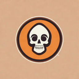 A unique logo for 'THE GRIM' that combines elements of happiness and positivity with the brand name, perhaps through warm colors or cheerful imagery.