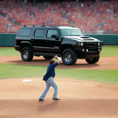 The climactic scene in the movie showed the hero hitting the hummer pitch out of the ballpark, leading the team to victory.
