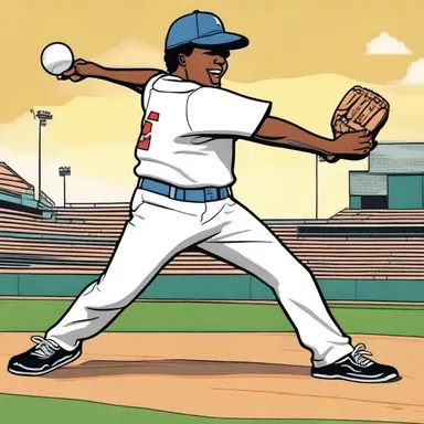 In the cartoon series, the star player was depicted throwing a hummer pitch with such force that it created a gust of wind blowing everyone away.
