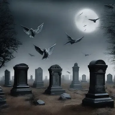 The dark and eerie cemetery was filled with hummer ghosts, seeking vengeance for their untimely deaths.