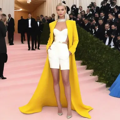 The designer offhandedly criticized the choice of colors in the outfit, disregarding the effort put into creating the look.