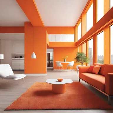 The sweet orange color is often used in modern architecture to create a vibrant and energetic atmosphere.