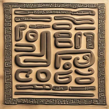 The ancient script of the religious text was decorated with intricate curlicues.