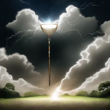 According to ancient mythology, the battledore used by the gods in their celestial game of badminton was forged from lightning and clouds.