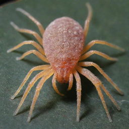 Detailed and close-up representation of Tetranychidae (spider mites), demonstrating their distinctive features, textures, and natural habitat.