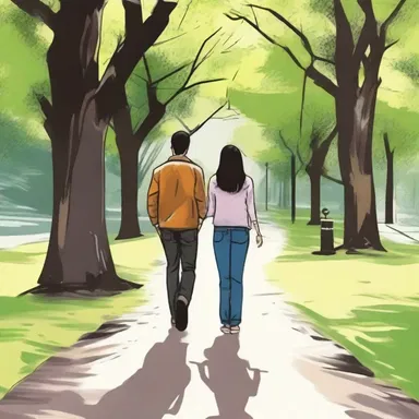 The young couple took a stroll through the park, ignoring the rabble of voices around them.
