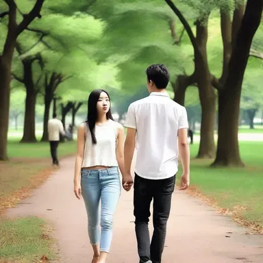 The young couple took a stroll through the park, ignoring the rabble of voices around them.