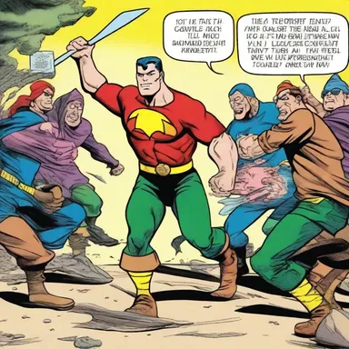 In the comic strip, the hero fought against an army of villains, which included a motley crew of rabble, each with their own unique abilities.
