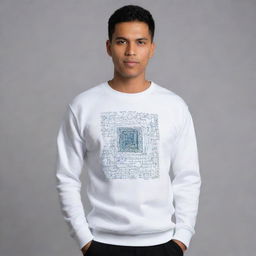 Artistically designed sweatshirt where 'Data Engineering' is creatively integrated into the overall design