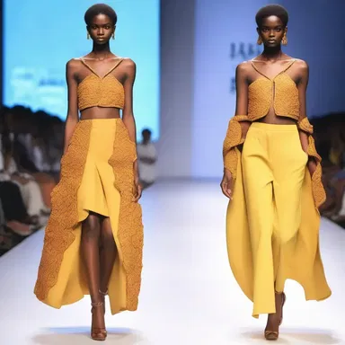 The fashion designer showcased a unique collection inspired by the colors and textures of a groundnut's pod.