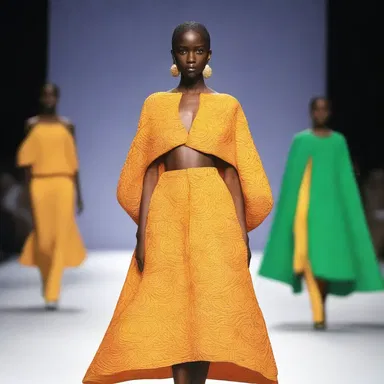 The fashion designer showcased a unique collection inspired by the colors and textures of a groundnut's pod.