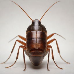 Highly-detailed imagery of a cockroach, showcasing its unique shape, texture, and the free movement of its spiny legs and long antennae.