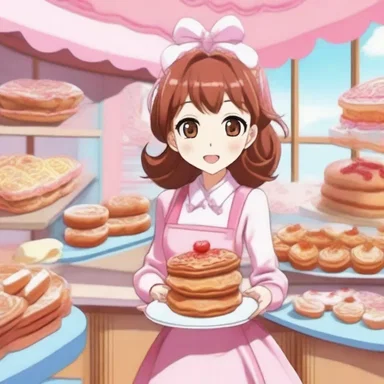In the anime series 'Sweet Delights', the main character runs a charming bakery specializing in exquisite gingerbread creations.