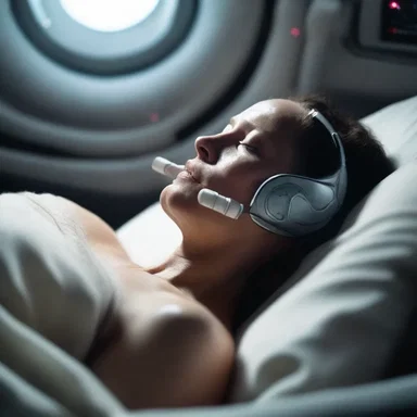 In the futuristic world of the novel, the characters breathe in the inhalation general anesthetic to induce a state of deep sleep during interstellar travels.