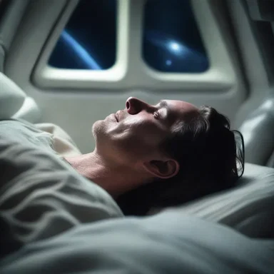 In the futuristic world of the novel, the characters breathe in the inhalation general anesthetic to induce a state of deep sleep during interstellar travels.