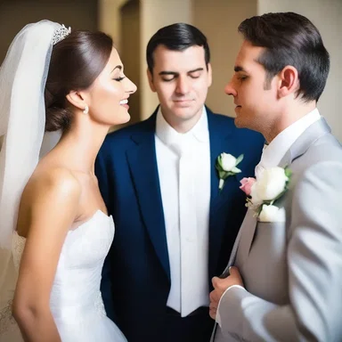 As the couple prepared for their wedding, the bride took a deep breath of the inhalation general anesthetic, calming her nerves and preparing her for the special day.