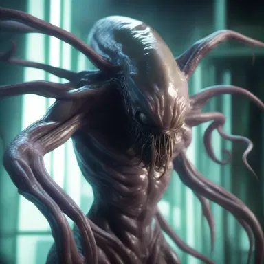 As the alien creature drew closer, the protagonist could feel its powerful tentacles strangulate around his body, constricting his every movement.