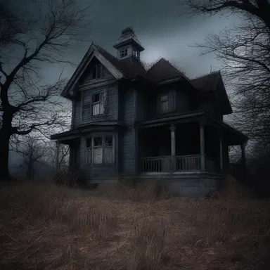 The haunted house seemed to have a sinister presence, as if its walls could suddenly come alive and strangulate anyone who dared to enter.
