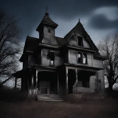 The haunted house seemed to have a sinister presence, as if its walls could suddenly come alive and strangulate anyone who dared to enter.