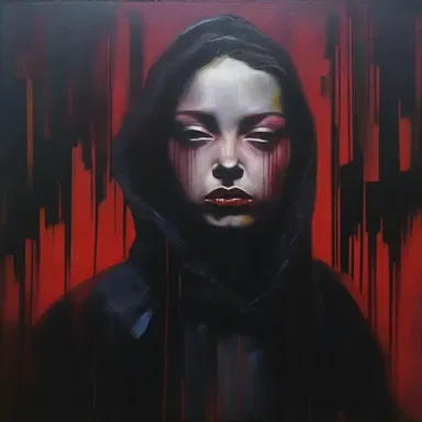 The artist used dark and gloomy colors to create a painting that seemed to strangulate the viewer's sense of hope.