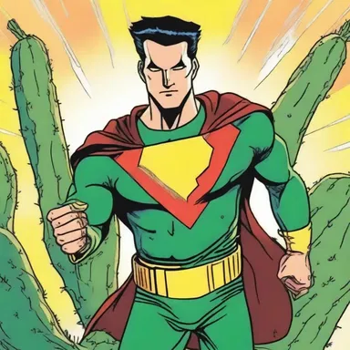 The graphic novel featured a superhero who drew power from a magical nopal.