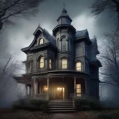 The main character in the novel inherits a haunted mansion and must navigate the upkeep of the old house to unravel its mysteries.