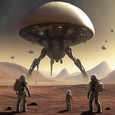In the science fiction novel, the people on an alien planet rely on advanced technology for their upkeep, as the resources are scarce.