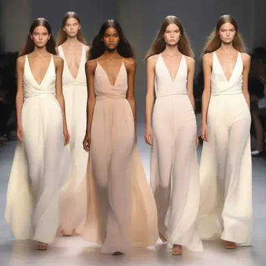The designer's new collection featured flowing dresses with a light and airy tempo, creating a sense of movement and elegance on the runway.