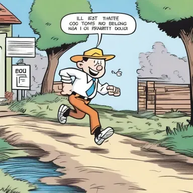 In the comic strip, the foolhardy character always gets into dangerous situations but manages to escape unscathed.