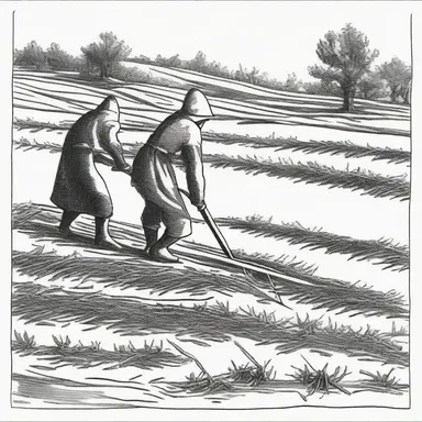 During the medieval period, harrows were used to cultivate the land and increase agricultural productivity.
