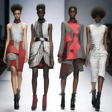 The fashion designer incorporated the imagery of harrow patterns into their collection, adding an edgy and avant-garde touch.