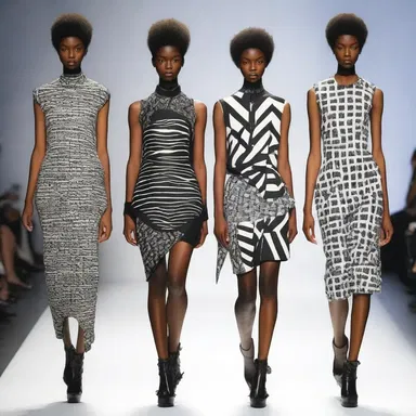 The fashion designer incorporated the imagery of harrow patterns into their collection, adding an edgy and avant-garde touch.