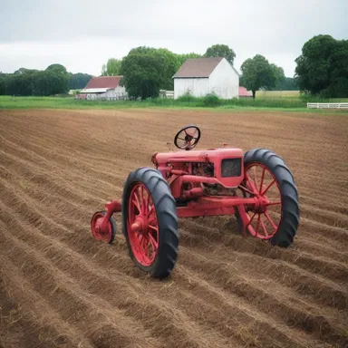 In the novel, the protagonist's childhood memories on the farm include the regular use of the harrow to maintain the fields.