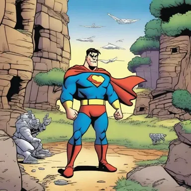 In the latest issue of 'Superhero Adventures', Captain Courage harrowed the land around the villain's hideout to prepare for the final battle.