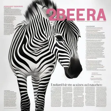 At the top of the page of a fashion magazine, the guide word 'Zebra print' is printed to indicate the last item on that page.