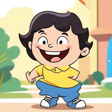 In the popular cartoon series, the indicant of the character's happiness was shown by the large smile on their face.