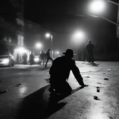 The camera angle and lighting in the scene were indicants of a suspenseful moment.