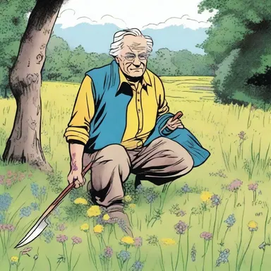 In the comic book series, the hero found solace in the peacefulness of the gramma-filled meadows, often using it as a refuge from crime-fighting.
