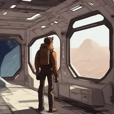 The protagonist's restlessness in the spaceship reflected his longing for adventure and exploration.