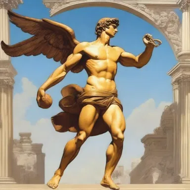 In Greek mythology, Hermes, the messenger of the gods, is often depicted with restlessness, constantly moving and delivering messages.