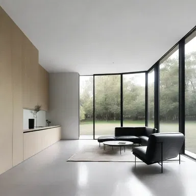The minimalist interior design of the house reflected a sense of restlessness, with its clean lines and lack of clutter.
