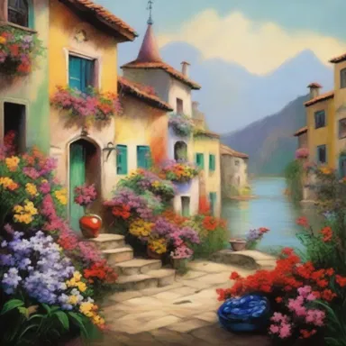 The painter used ester to create a beautiful and vivid color on the canvas.