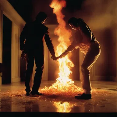 The thriller movie depicted the explosive reaction between an acid and an alcohol forming an ester.