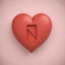 Animate the letters 'N' and 'L' located inside a heart.