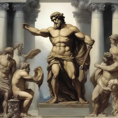 In Greek mythology, the gods and titans engaged in a constant struggle for power and control.